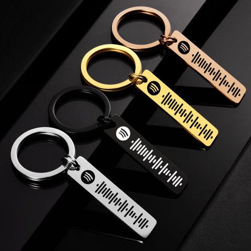 Scannable Spotify Code Keychain Personalized Music Keychain Keychain MelodyNecklace