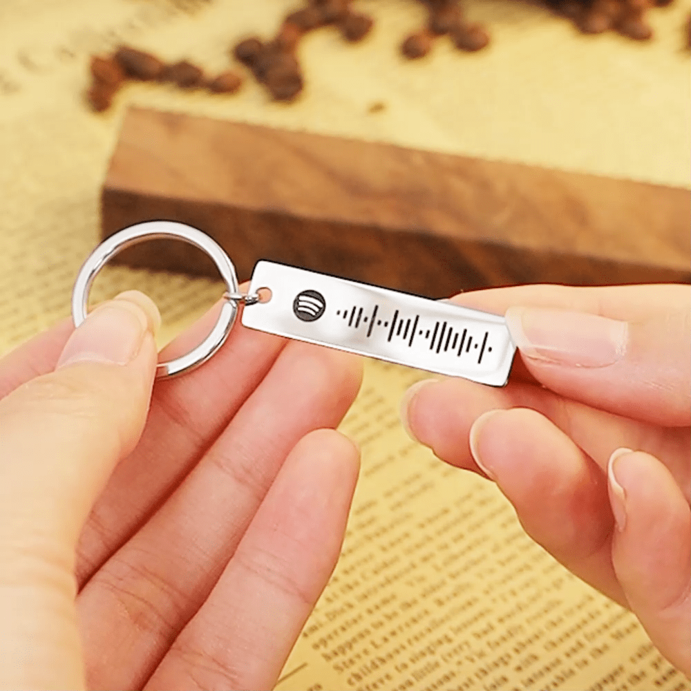 Scannable Spotify Code Keychain Personalized Music Keychain Keychain MelodyNecklace