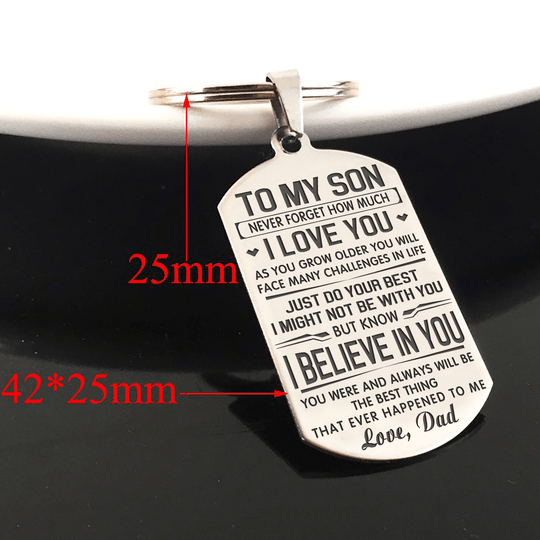 SON DAD - DO YOUR BEST - KEY CHAIN 1 Engraved Gifts