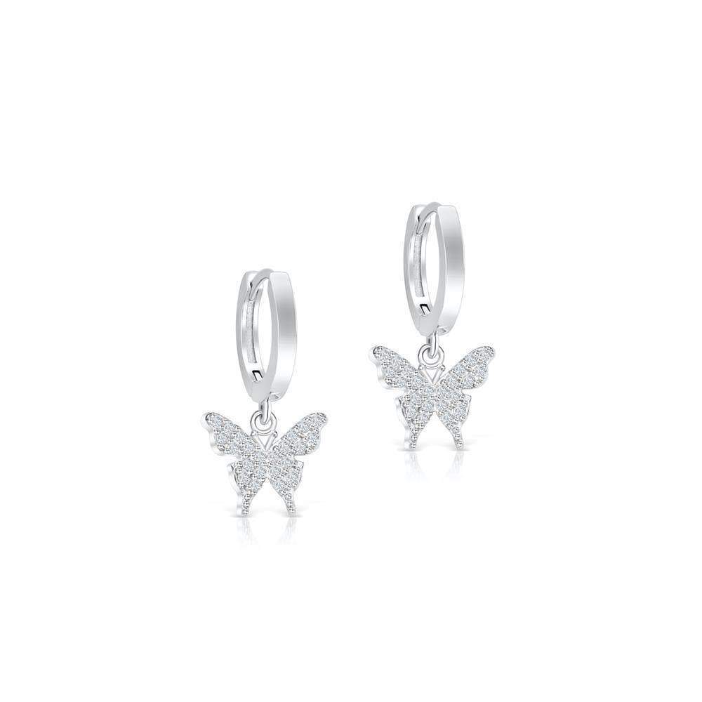 Summer Jewelry Butterfly Earring Butterfly Effect Stud Hoop Earring Silver Earring MelodyNecklace