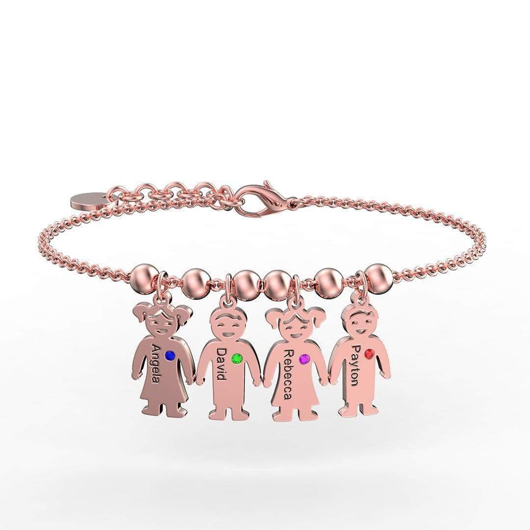 Summer Jewelry Gift Personalised Delicate Birthstone doll anklet Rose gold Anklet GG