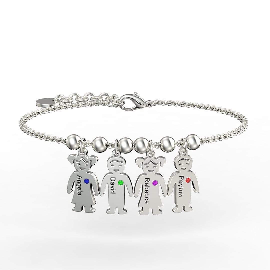 Summer Jewelry Gift Personalised Delicate Birthstone doll anklet Silver Anklet GG