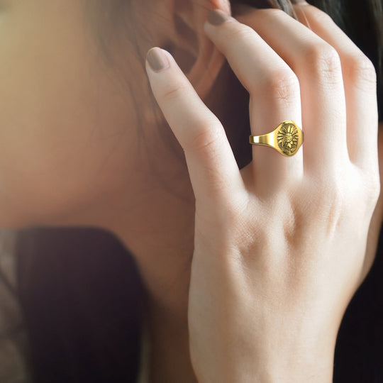 Sunflower Ring Ring MelodyNecklace