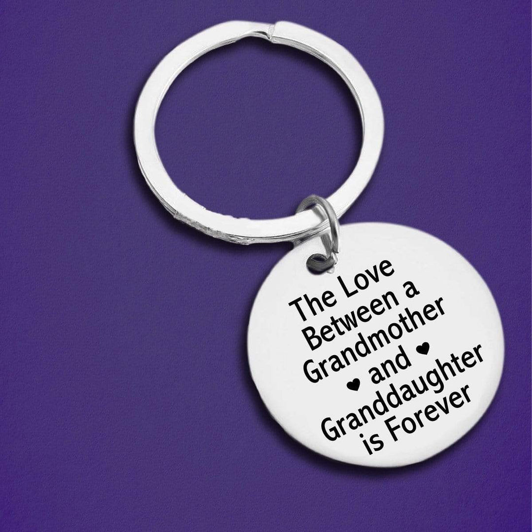 The Love Between A Grandmother & Granddaughter Is Forever Keychain Keychain MelodyNecklace