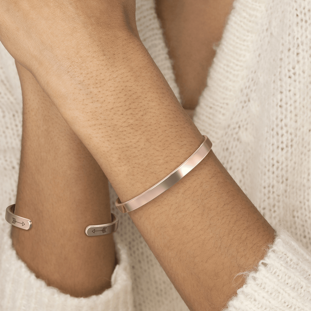 The Love Between a Mother and Daughter is Forever Personalizable Cuff Bracelet Cuff Bracelet Mint & Lily