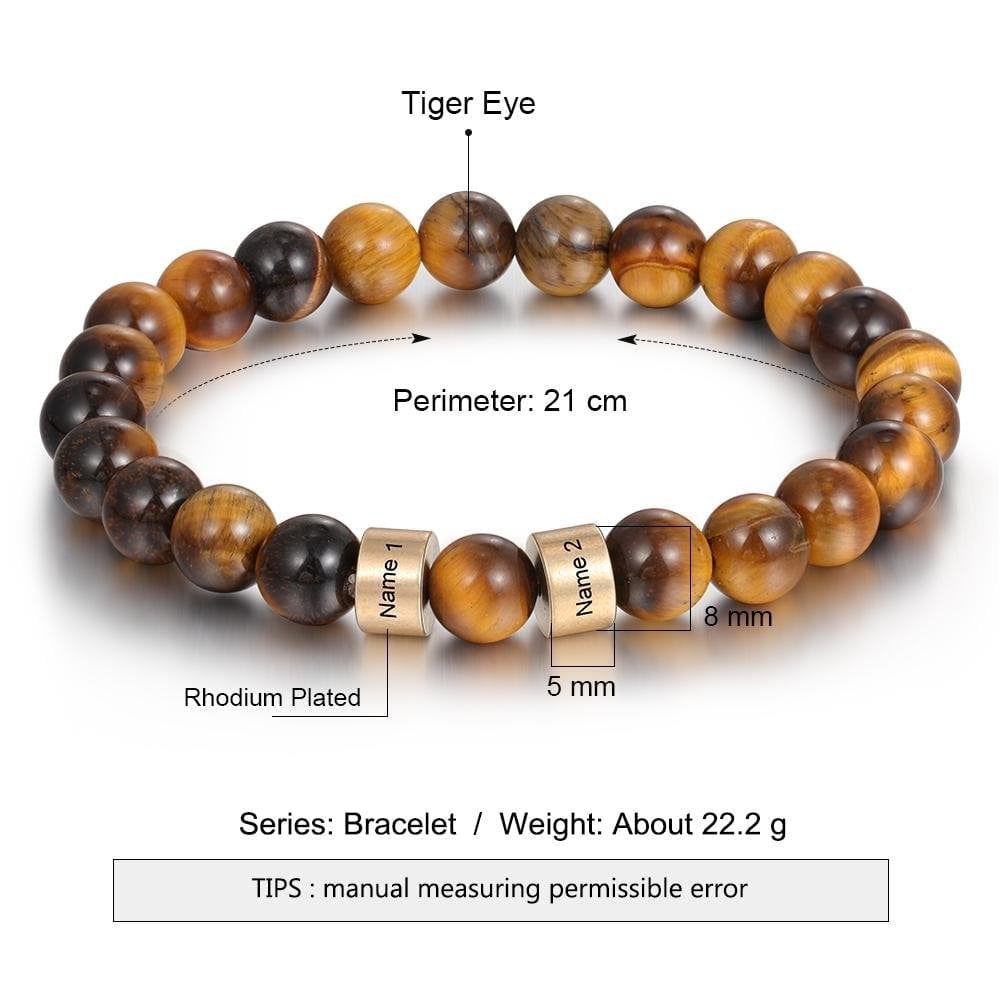 Tiger Eye Men Bracelet Personalized with Beaded Warp Bracelet Grey Bracelet For Man MelodyNecklace