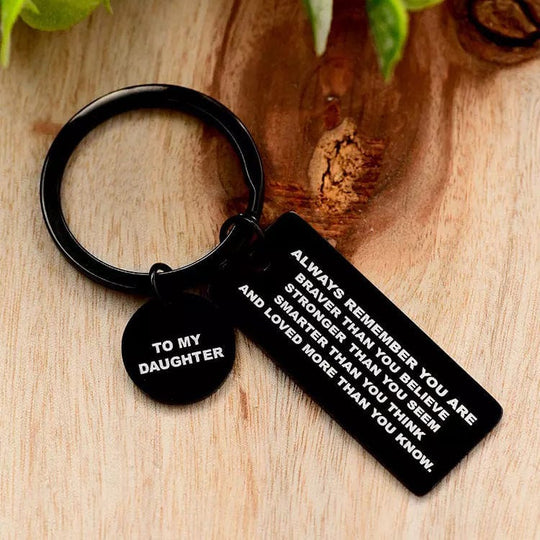To My Daughter and Son Keychain "Don't Do Stupid" Keychain MelodyNecklace