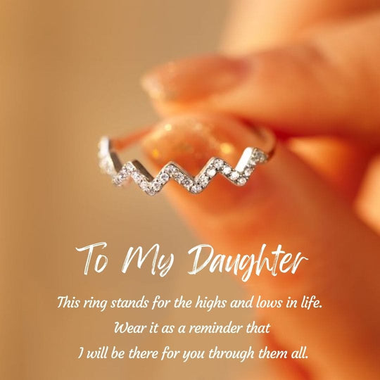 To My Daughter S925 Silver Highs And Lows Inspirational Ring Rings Customforher
