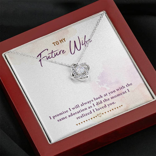 To My Future Wife Love Knot Necklace Myron Necklace MelodyNecklace