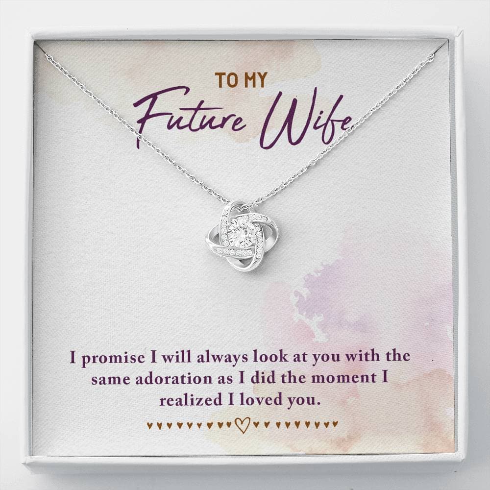 To My Future Wife Love Knot Necklace Standard Box Myron Necklace MelodyNecklace