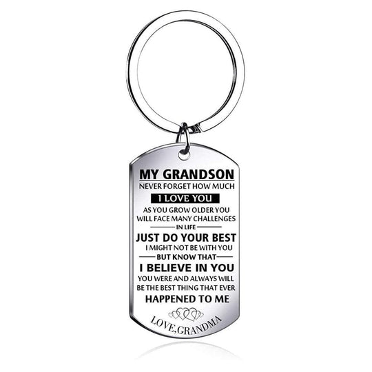 To My Grandson keychain-Inspirational Gifts for grandson Keychain MelodyNecklace