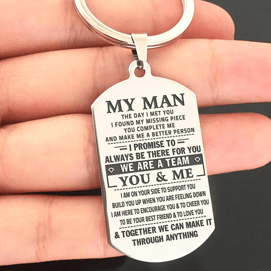 To My Man-I found my missing part Keychain Keychain MelodyNecklace