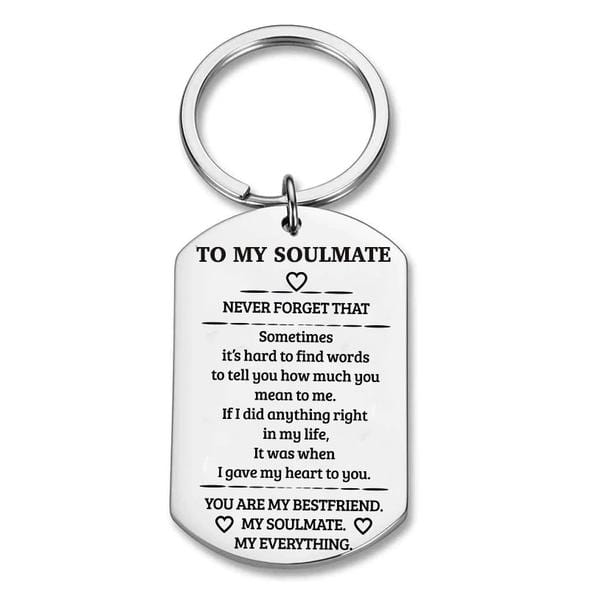To My Soulmate Keychain You Are My Everything Key Ring for Couple Keychain MelodyNecklace
