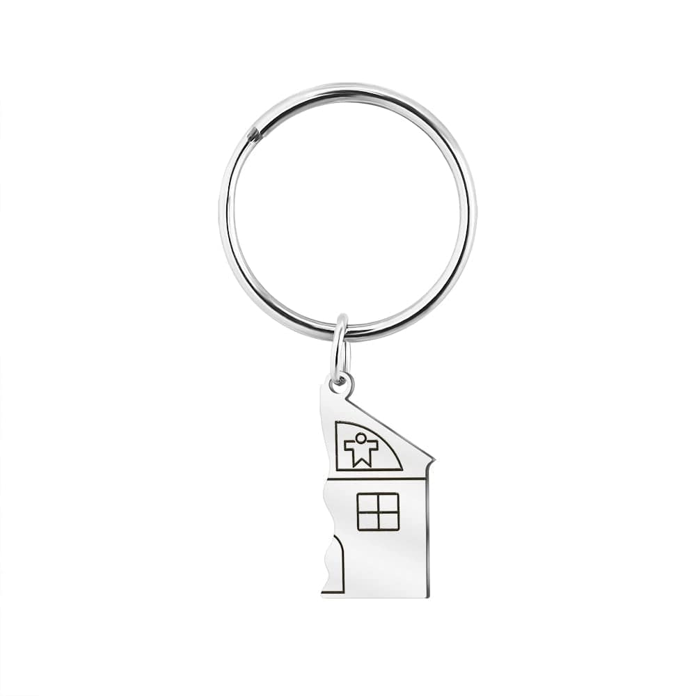 Together We Make a family-House Puzzle Keychains(2 keychains) Keychain MelodyNecklace