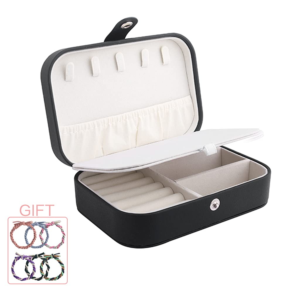 Travel Jewelry box Double Layer Jewelry Case Black Other Accessories MelodyNecklace