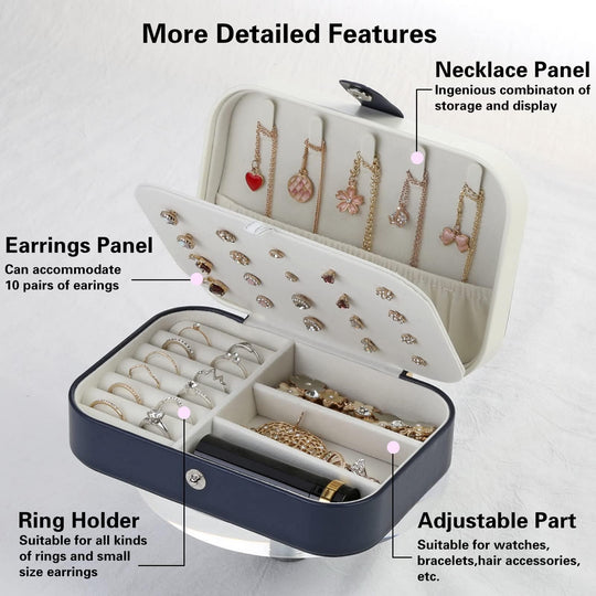Travel Jewelry box Double Layer Jewelry Case Other Accessories MelodyNecklace