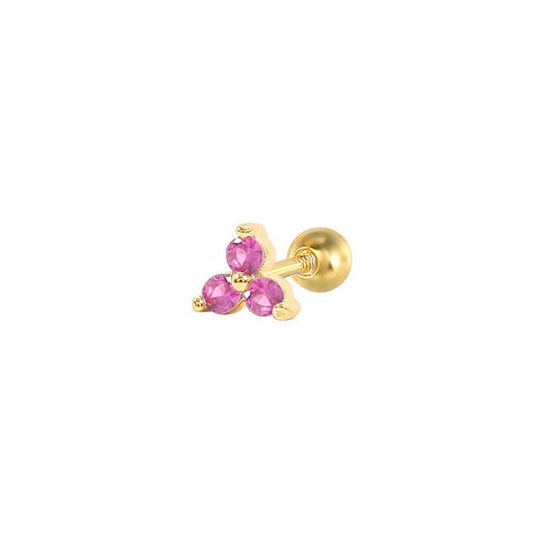 Triangle Zircon Piercings Earrings Gold-Rose Earrings MelodyNecklace