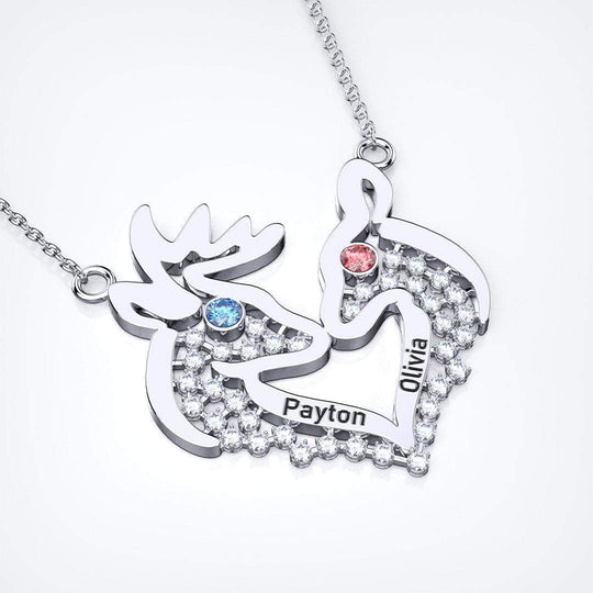 Valentine's Day Gift Custom Name Couple Necklace Quillingx