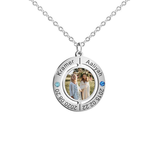 Valentine's Day Gift-Custom photo necklace for girlfriend Quillingx