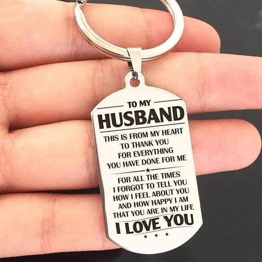 Wife To My Husband-this is from my heart to thank you for everything you have done for me Keychain MelodyNecklace
