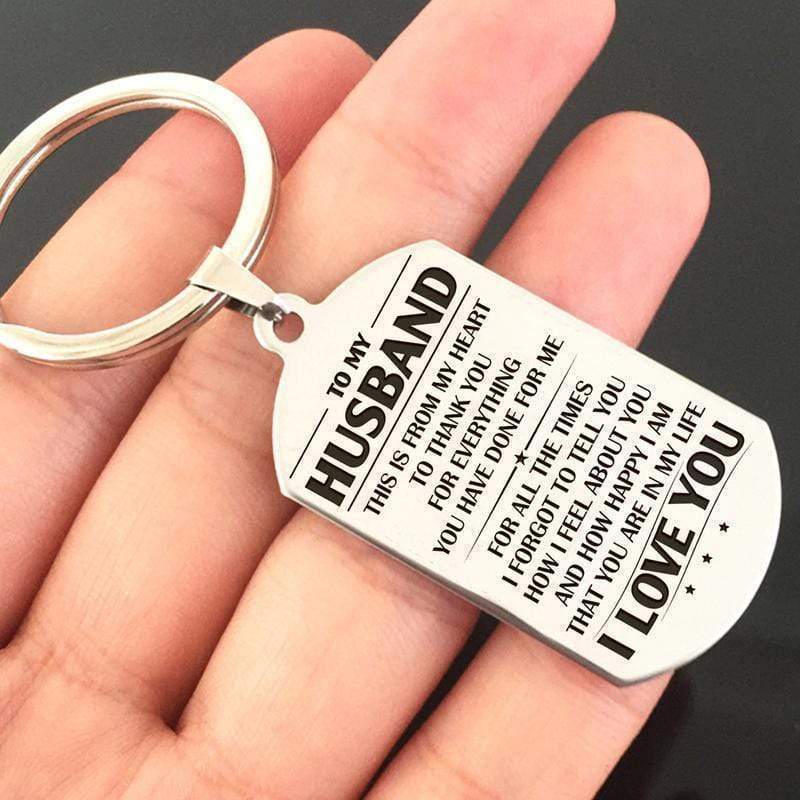 Wife To My Husband-this is from my heart to thank you for everything you have done for me Keychain MelodyNecklace