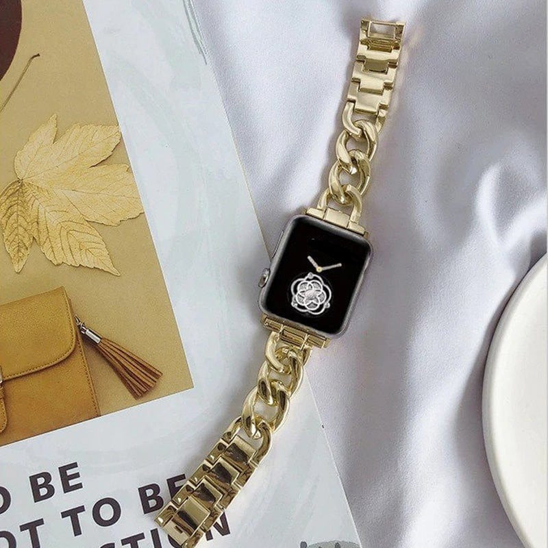 Women Luxury Apple Watch Strap Gold / 38MM / 40MM / 41MM Bracelet For Woman MelodyNecklace