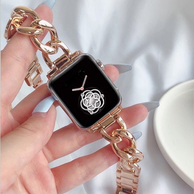 Women Luxury Apple Watch Strap Rose Gold / 38MM / 40MM / 41MM Bracelet For Woman MelodyNecklace