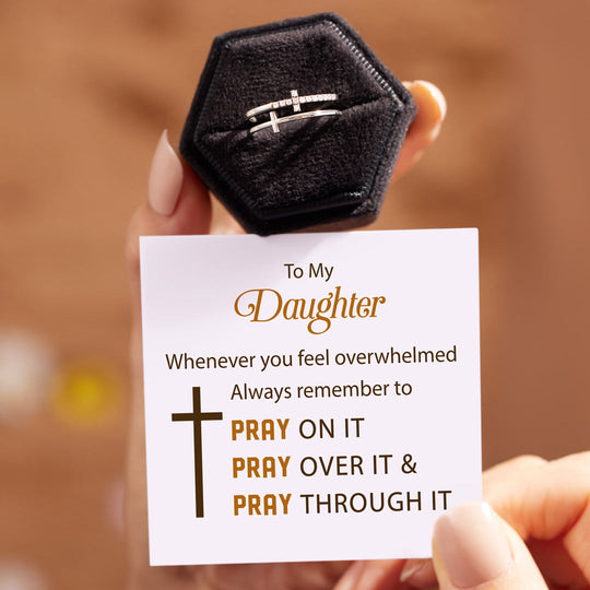 Double Cross Ring-To My Daughter Pray Through It 